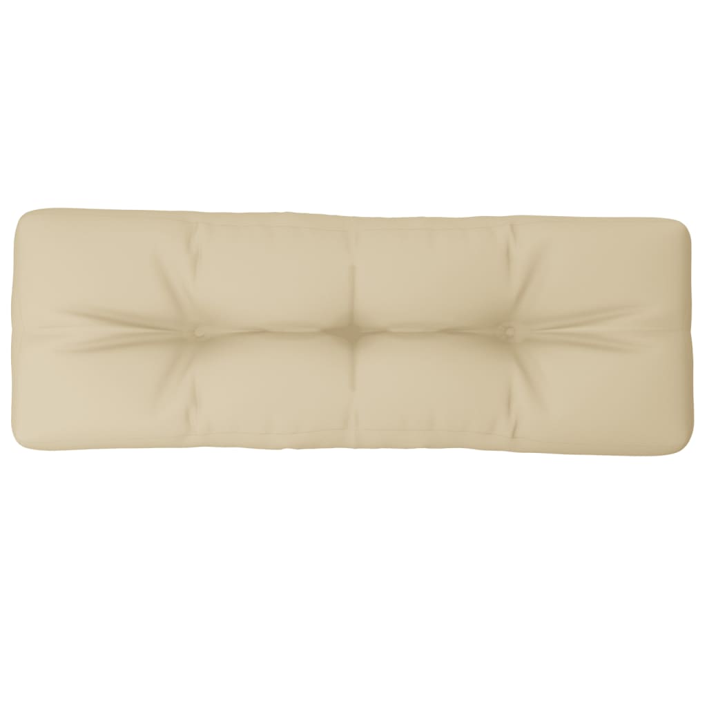 Cojín para sofá de palets de tela beige 120x40x12 cm v0423 120 x 40 x 12 cm / Beige - 2