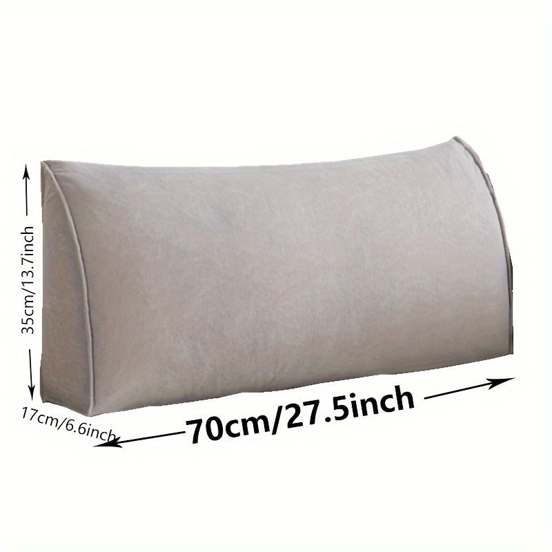 BLACKCUP Coussin triangulaire moelleux pour tête de lit, coussin de soutien lombaire pour canapé-lit, coussin de lecture, , bleu, 70 x 35 x 17 cm - 5