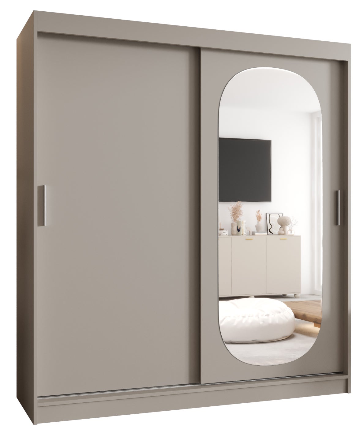 Szafa przesuwna garderoba ROYAL 180 x 62 x 200 cm Kaszmir