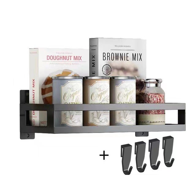 Półka na przyprawy wisząca, uchwyt ze stali nierdzewnej 30 cm, udźwig do 15 kg, nie wymaga wiercenia, nadaje się do łazienki i kuchni