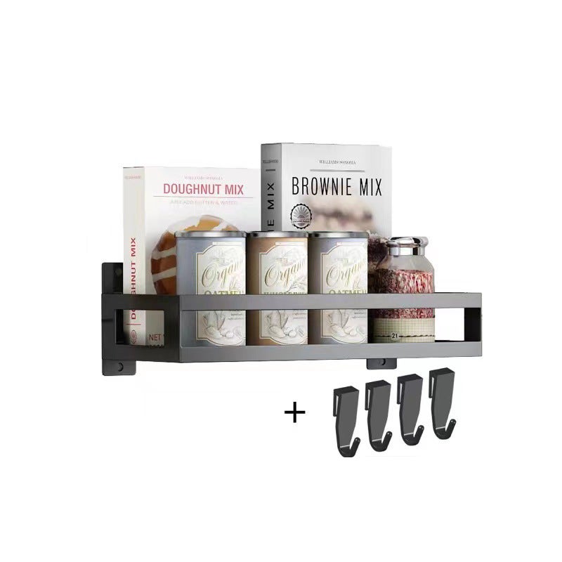 Półka na przyprawy wisząca, uchwyt ze stali nierdzewnej 30 cm, udźwig do 15 kg, nie wymaga wiercenia, nadaje się do łazienki i kuchni