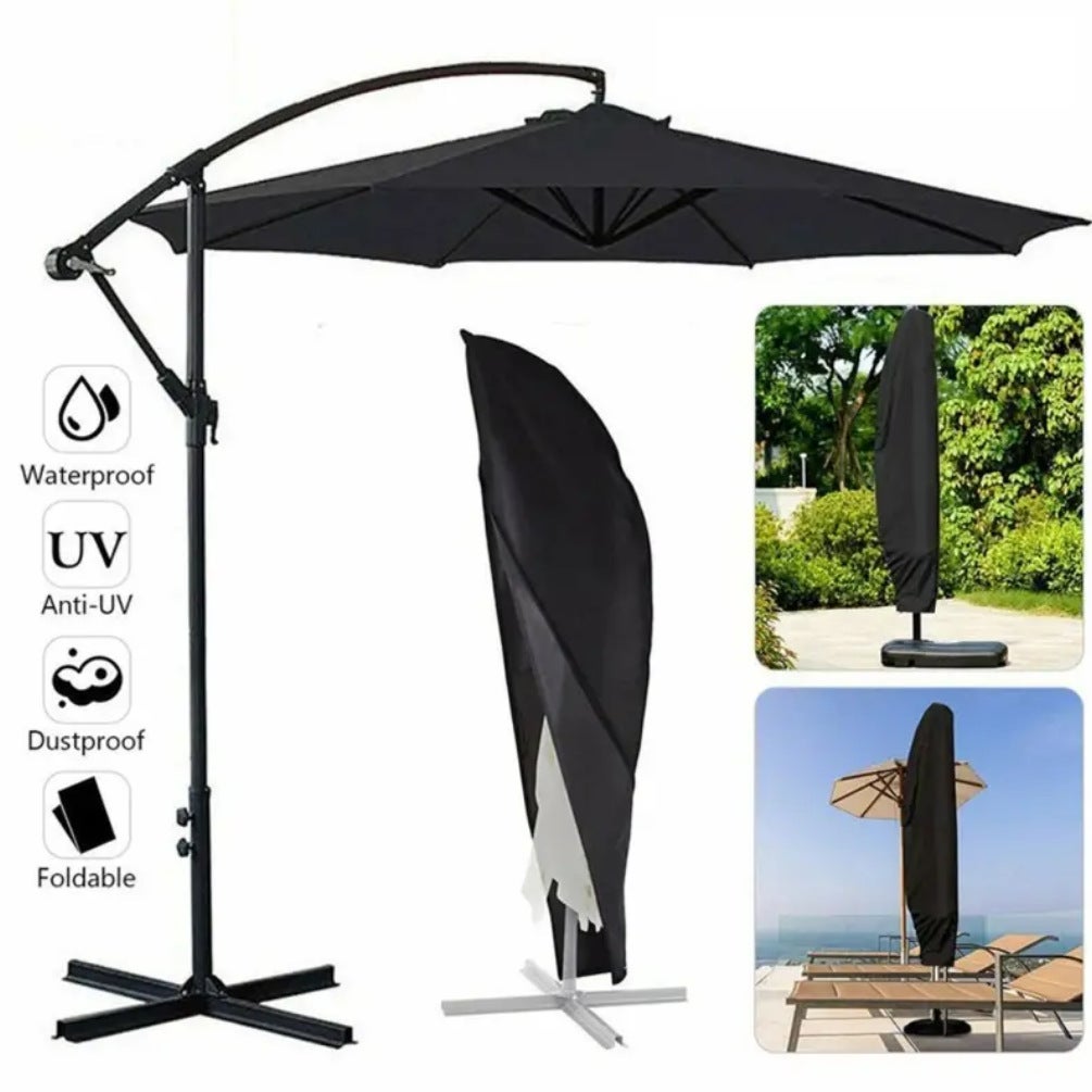 Cm cali Pokrowiec na parasol przeciwsłoneczny z siatką wentylacyjną wodoodporny wiatroodporny i chroniący przed promieniowaniem UV pokrowiec parasol