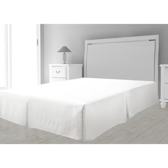 Cache sommier microfibre 140x190 cm blanc