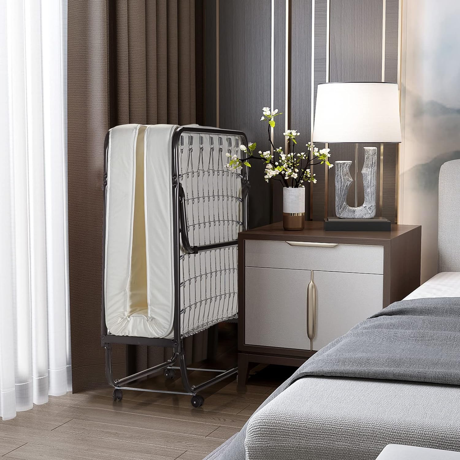 IKEA Lit d'appoint pliable Sandvika - 80 x 190 cm - Avec sommier à