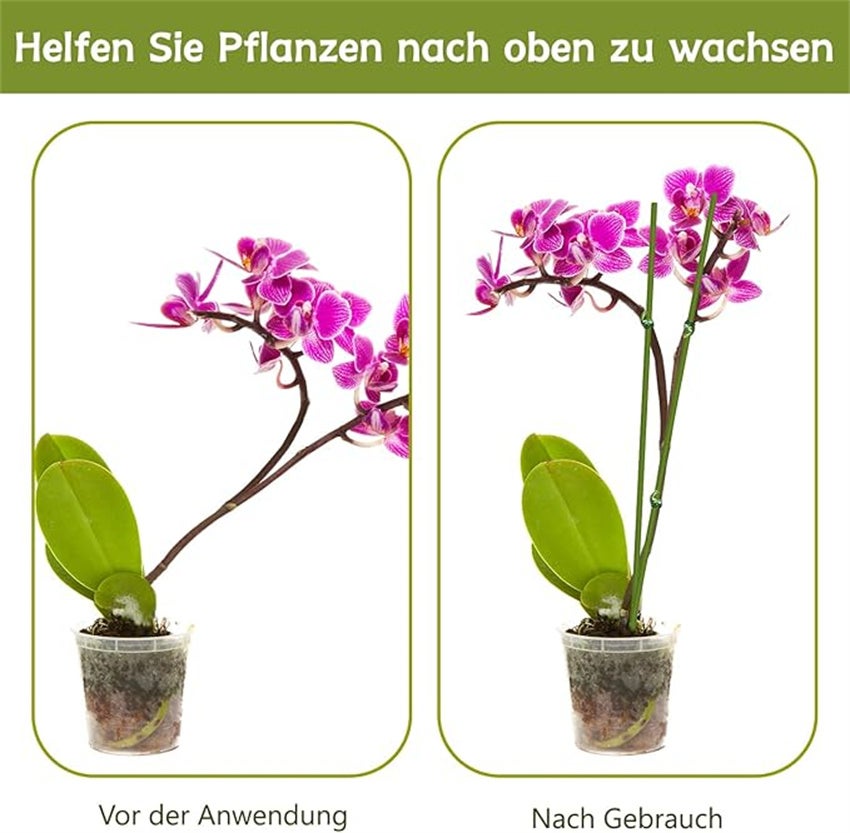 Lot de 20 tuteurs flexibles pour plantes,tiges de support pour plantes,tuteurs de jardin,utilisation intérieure(avec pince pour orchidées)-QWINERN - 2