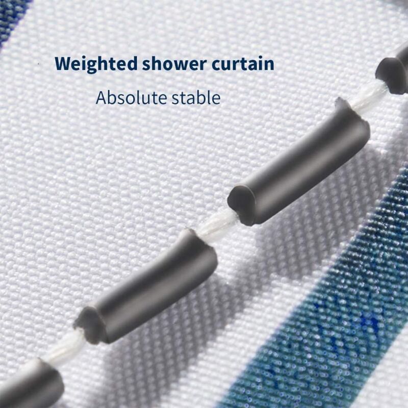 Rideau De Douche Nautique - Thème Voilier Phare, Polyester Imperméable Anti-moisissure | 180x180cm Avec 12 Crochets