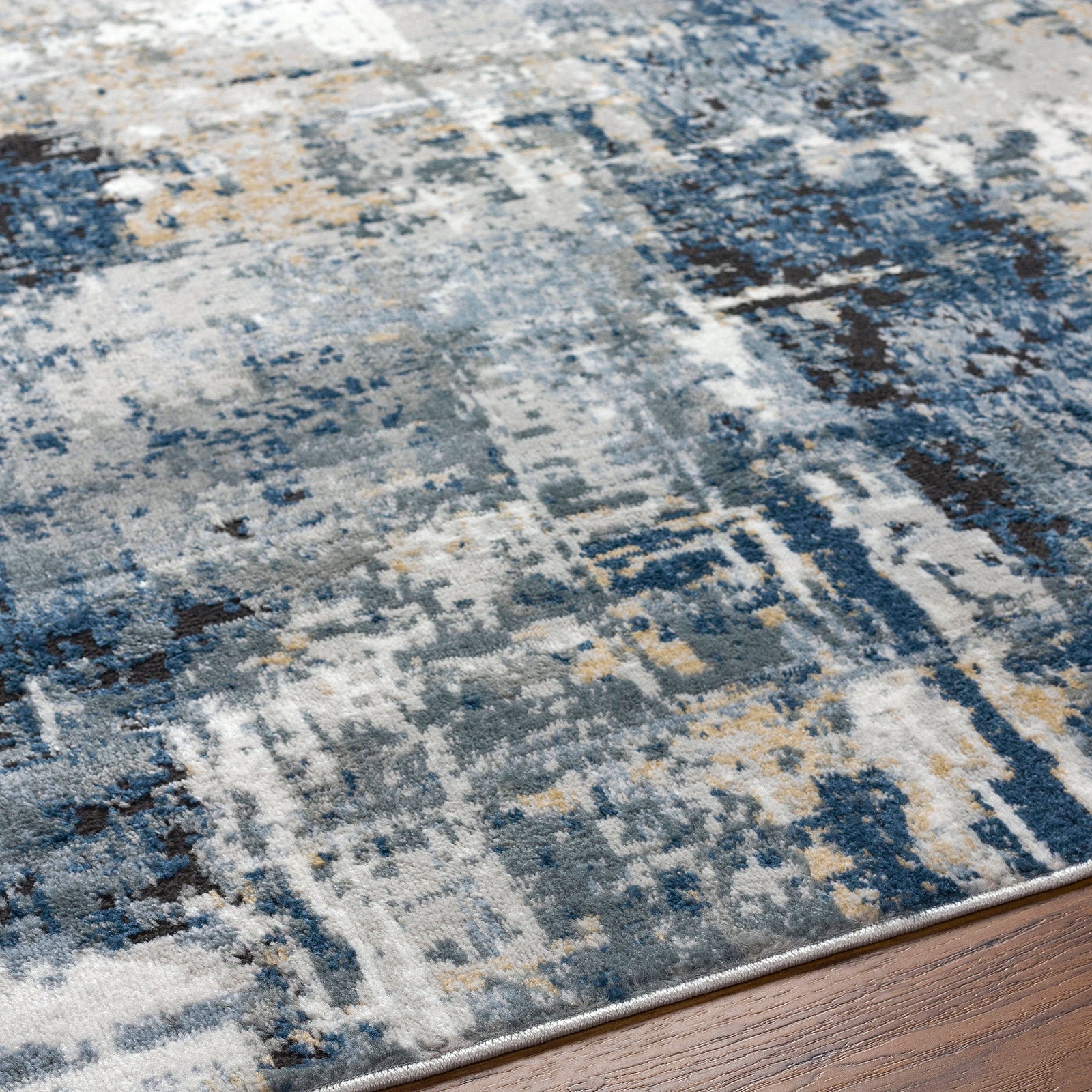 LIVABLISS Tapete Abstracto Moderno Azul/Cinza/Bege 200x275 cm Lena - 3