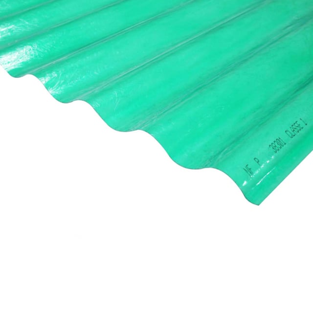 Plaque polyester ondulée (PO 76/18) L : - 2m l : - 90cm