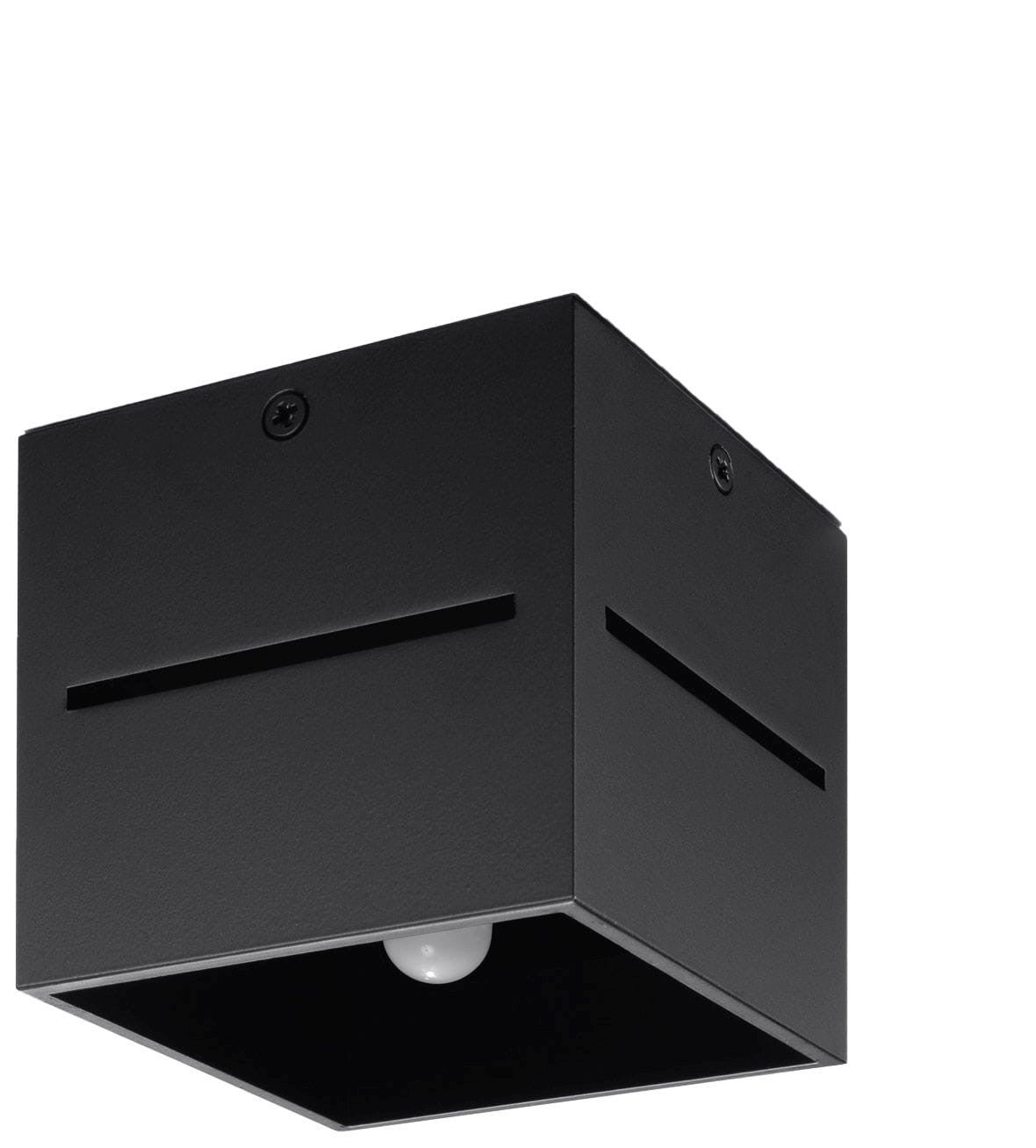 Reflektor sufitowy spot natynkowy Lobo kwadratowy czarny 1xG9x40W wym: 10 x 10 cm metal Sollux Lighting