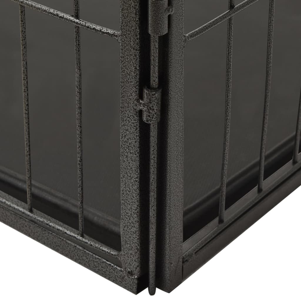 Box per cuccioli in acciaio 91,5 x 59 x 61 cm acciaio nero 02_0000570 - 5