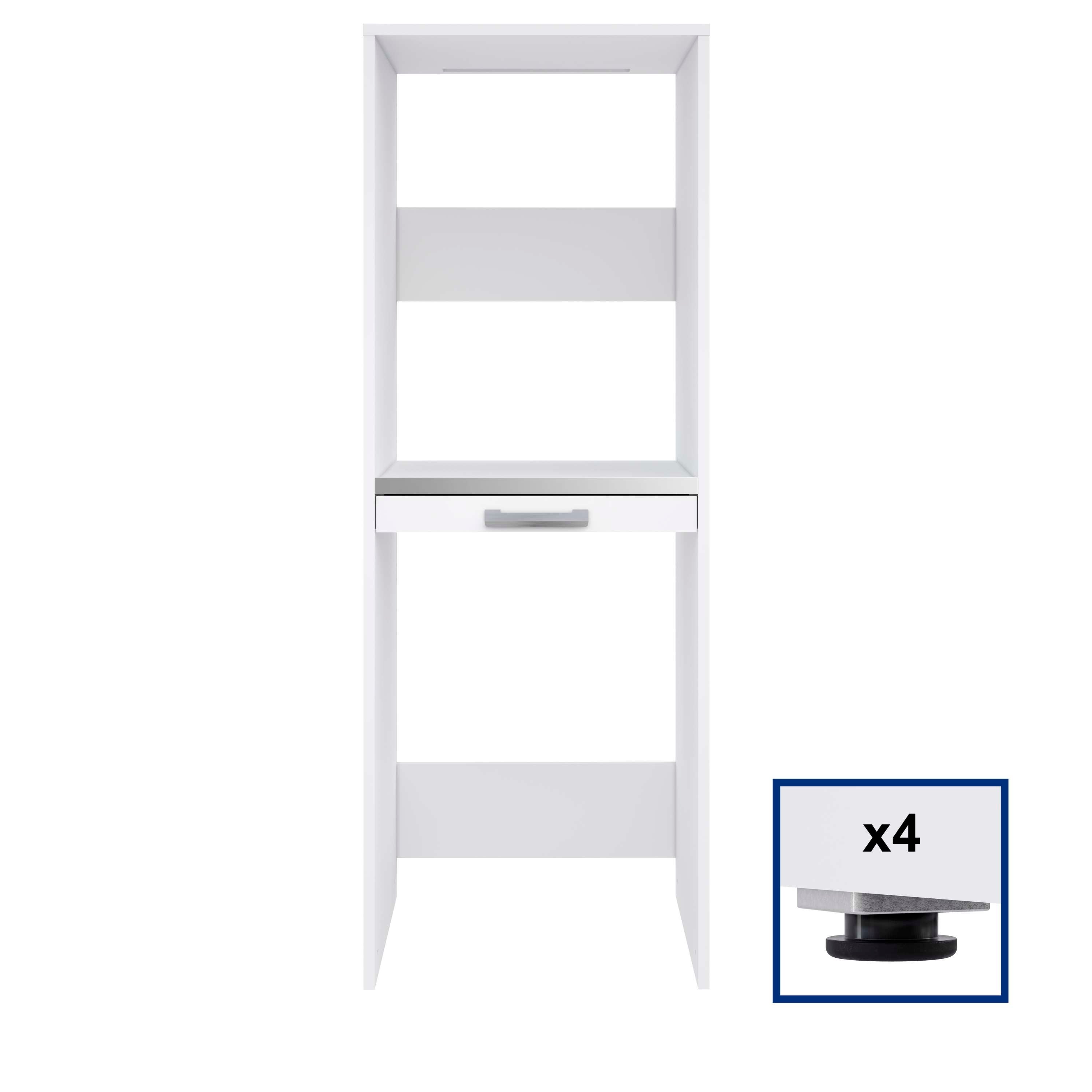 Mueble columna para lavadora y secadora apilables T-BATH 67,2x187,5cm blanco - 9