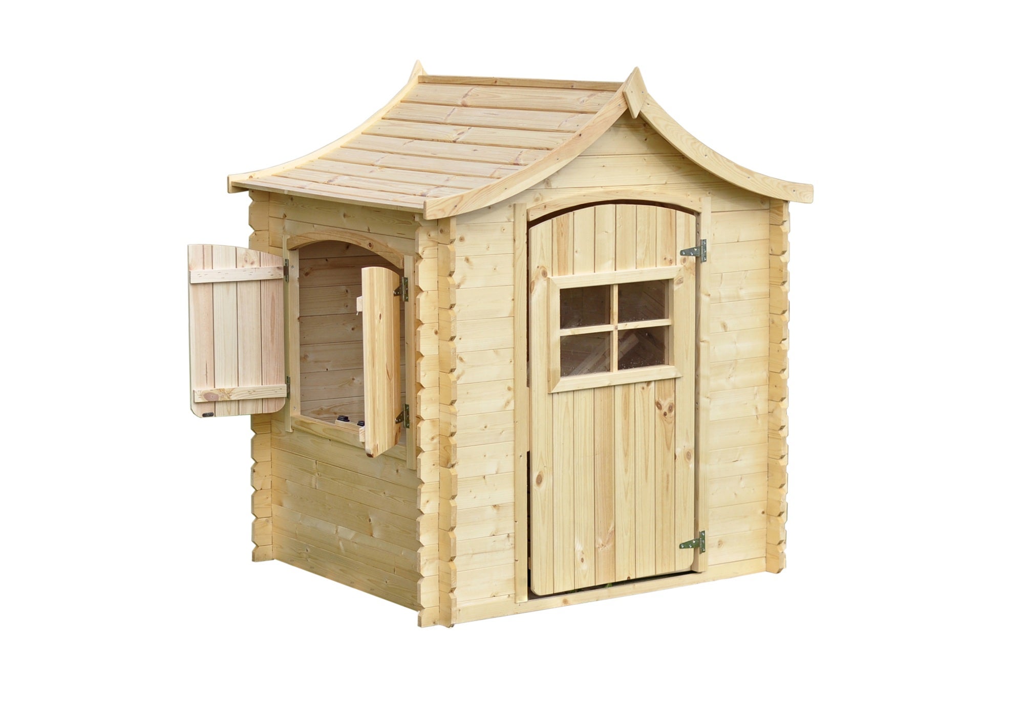 Casetta legno per bambini CON PAVIMENTI - L112xL146xA152cm/ 1,1m2 - Timbela M550 - 3