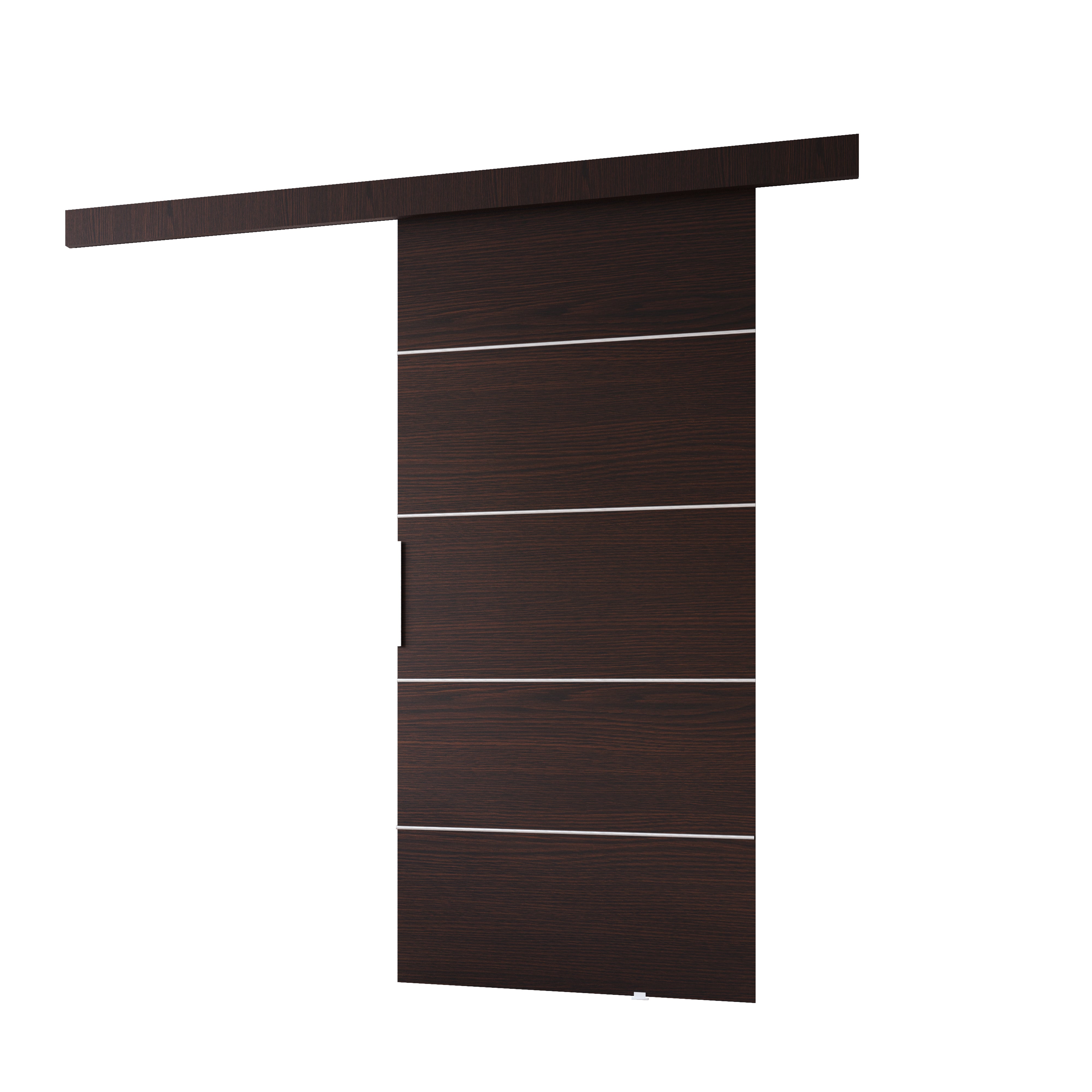 Drzwi przesuwne wewnętrzne CLEAN B 76 cm w kolorze wenge.