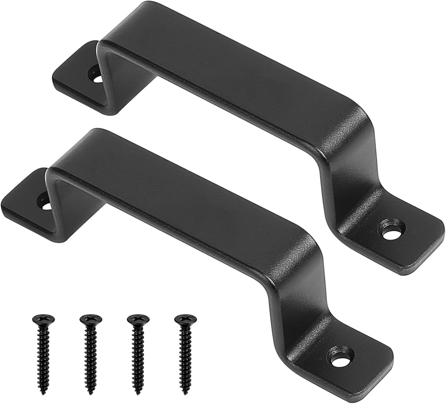 Uchwyt do drzwi stodoły, 2 uchwyty do drzwi stodoły do drzwi drewnianych, do bramy/szopy ogrodowej, szafek kuchennych, czarny (157*25*35mm)