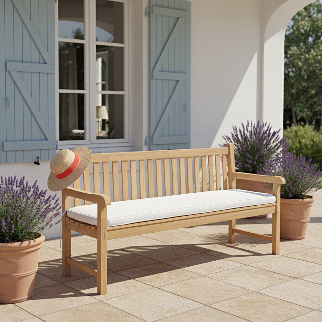 Banc en teck massif Londres 180 cm - 4