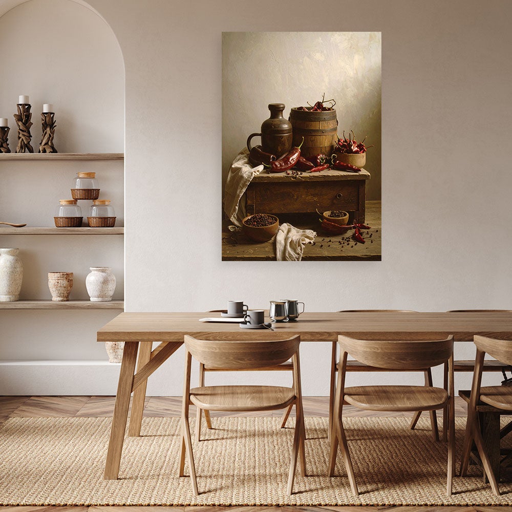 Obraz pionowy do kuchni jadalni restauracji, Papryczki chili przyprawy 40x60 - 2