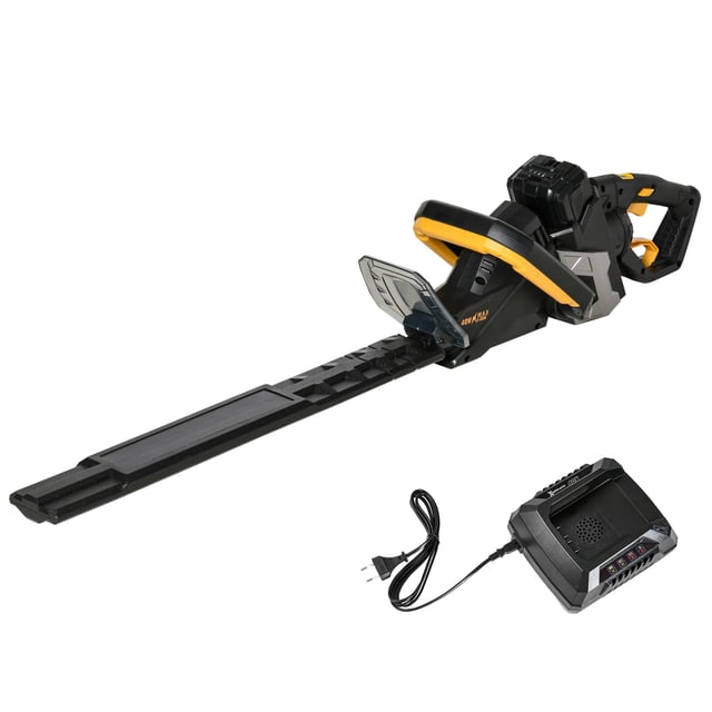 DURHAND Tagliasiepi Elettrico Ricaricabile con Lama da 52 cm, Impugnatura Ergonomica Regolabile 180° e Copertura