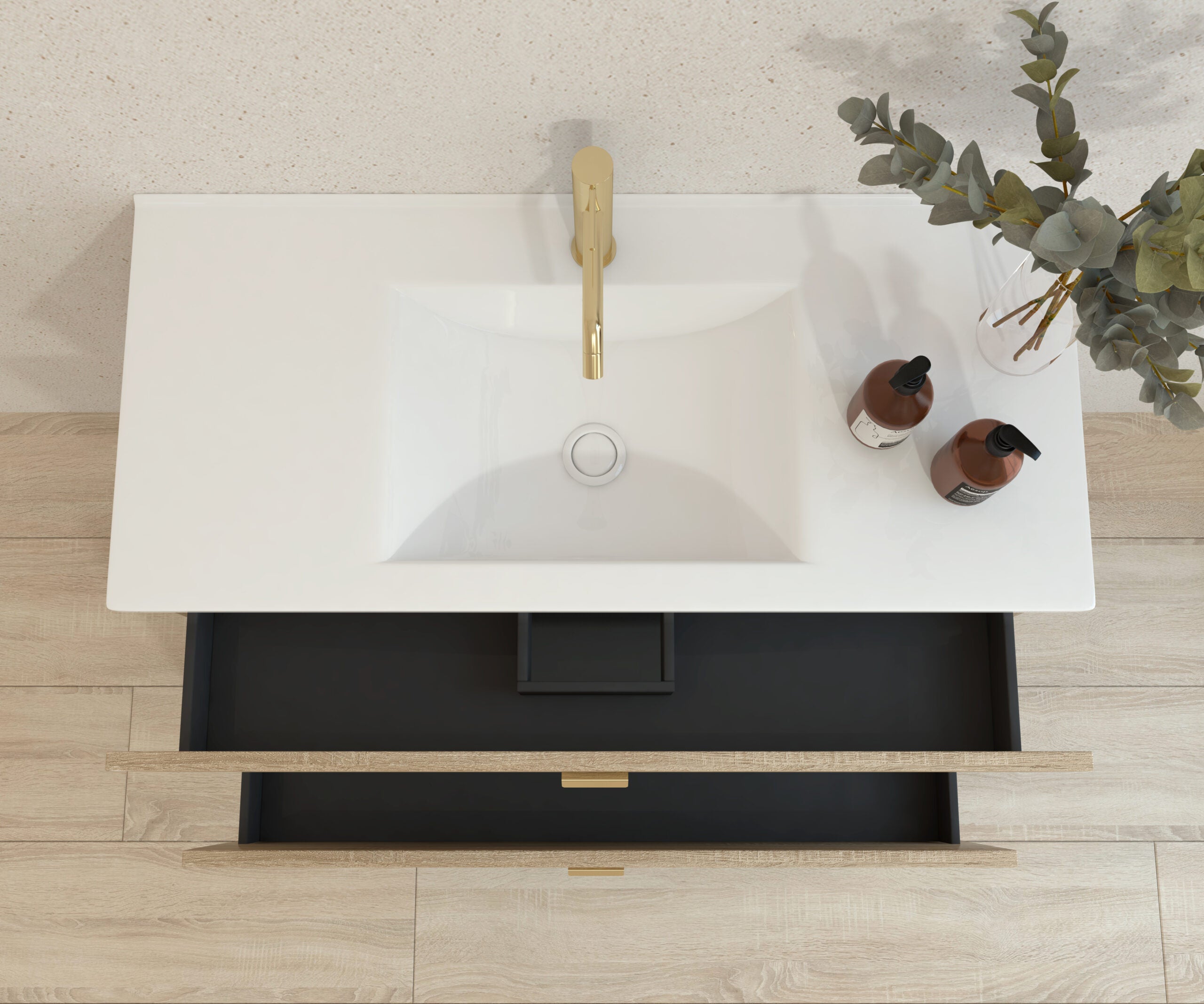 Ensemble de meubles de salle de bain Avantarea GARONNE Bardolino 120 cm + lavabo - 3
