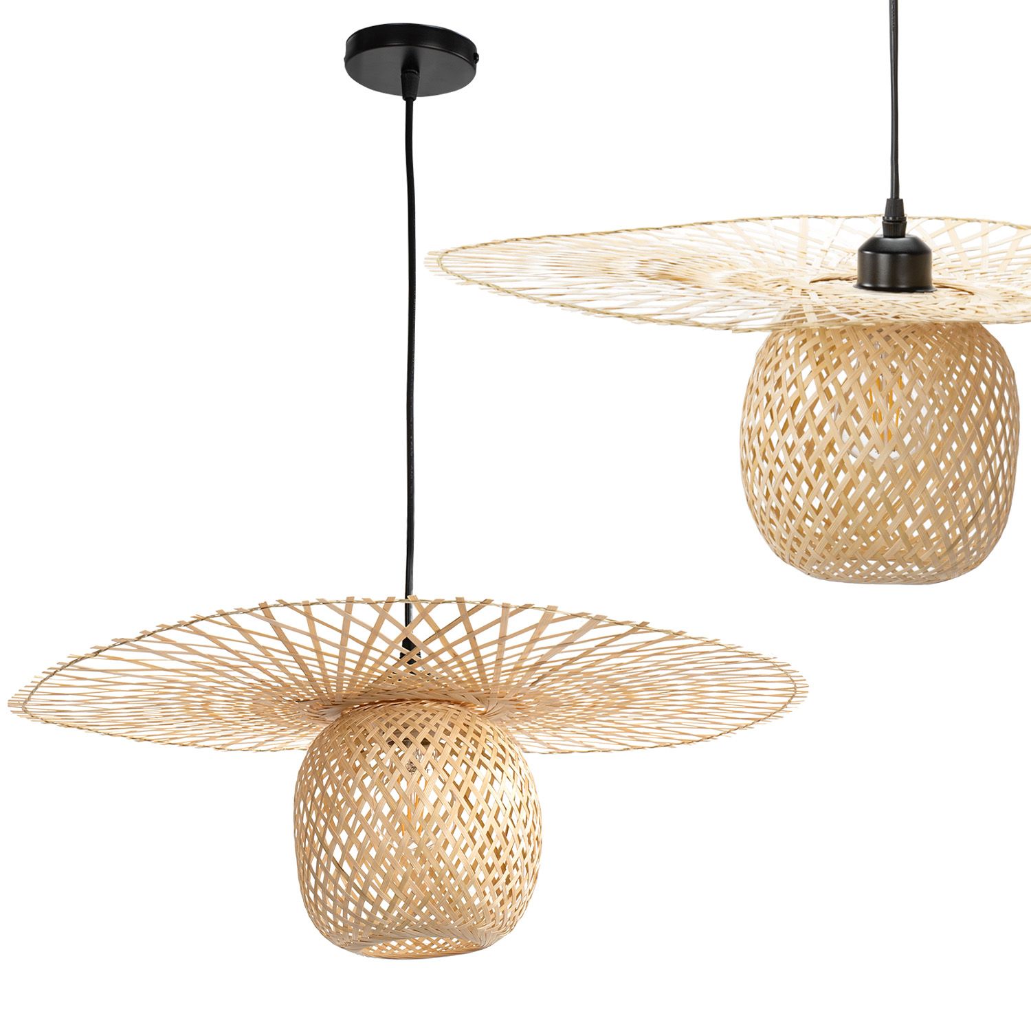 Lampa Sufitowa Wisząca Toolight App881-1Cp Natural Czarny
