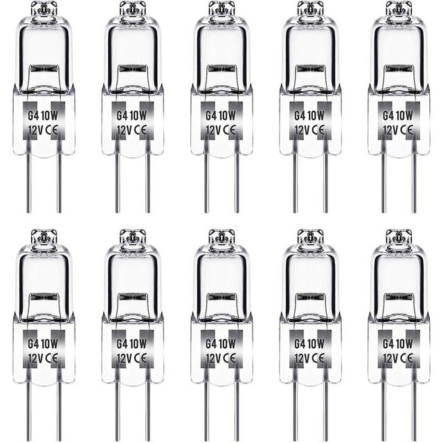 Lot De 2 Ampoules Halogènes G4 10W 12V Lumière Blanche - Économie D'énergie