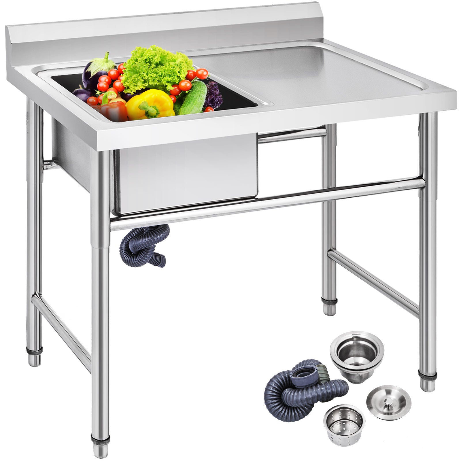 Esie Houzie Portautensili Girevole 360° In Acciaio Inox Per Cucina - Organizer Da Banco Con 3 Scomparti, Base Antiscivolo, H7,3 Cm