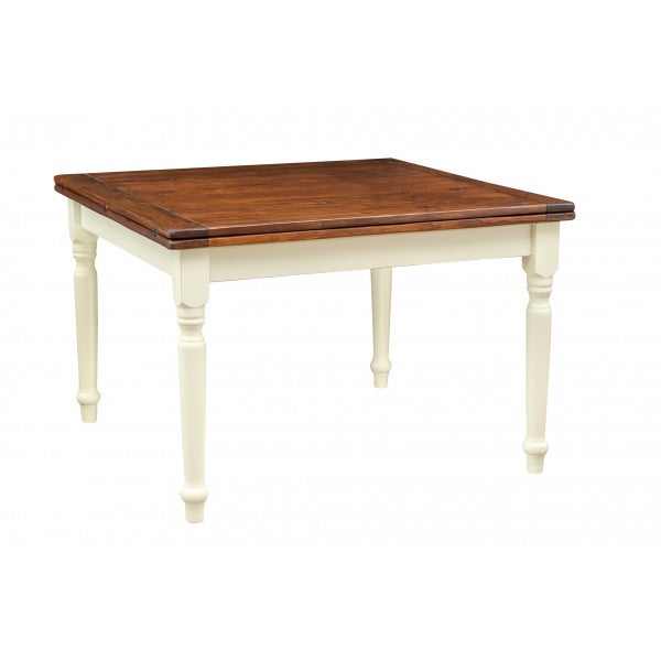 Mesa Extensible De Madera Maciza De Tilo Acabado En Nogal Country Made In Italy