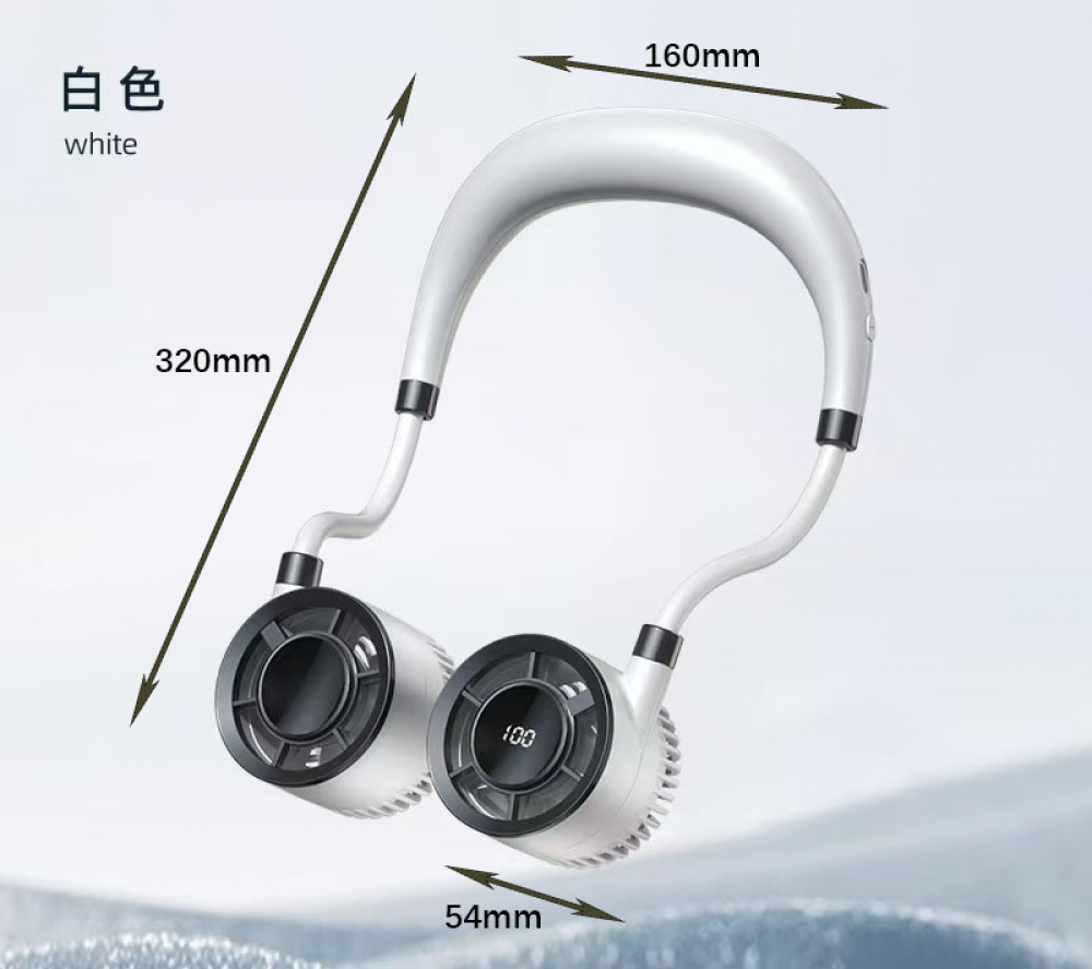 YZYOE Ventilateur De Cou Portable Multifonctionnel Rechargeable, Trois Vitesses Pour Le Travail Et La Vie, Un Nouveau Ventilateur Léger Et Portable Avec Entrée Sortie D'air Réglables