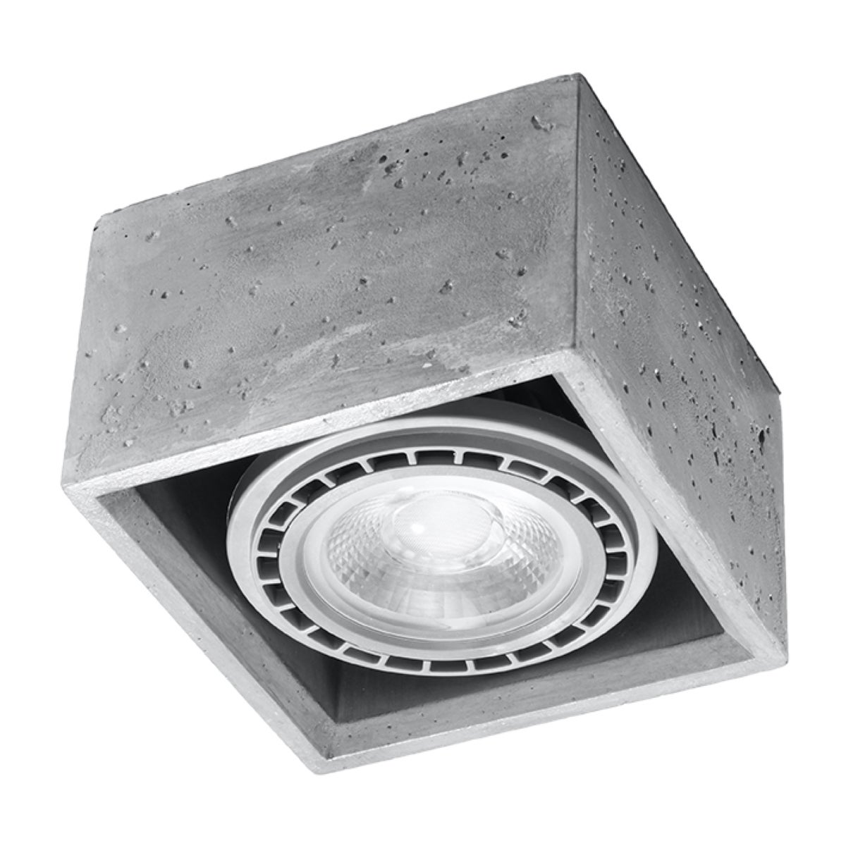Reflektor sufitowy NUMERO szary 1xGU10x40W beton architektoniczny wym:10x14x14cm IP20 Pure Lume