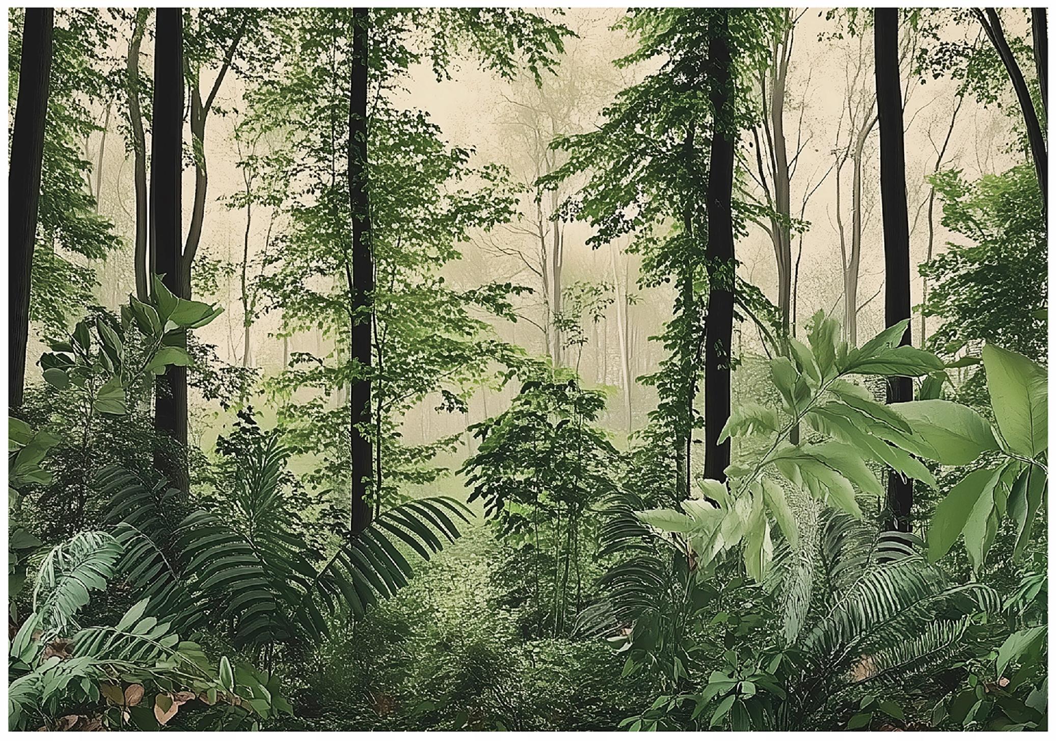 Fototapeta Las Drzewa Zielony Natura 400x280 cm Tapeta Do Sypialni Salonu Kuchni Na Flizelinie