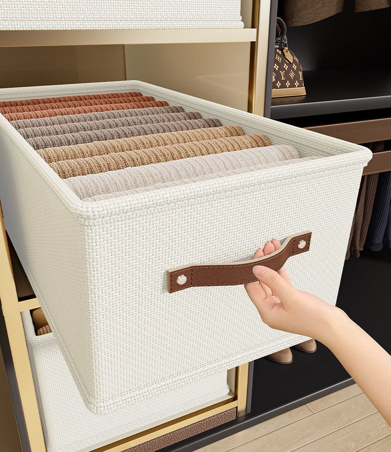 5 boîtes de rangement Oxford pour vêtements, grande capacité, pliables et empilables - 4
