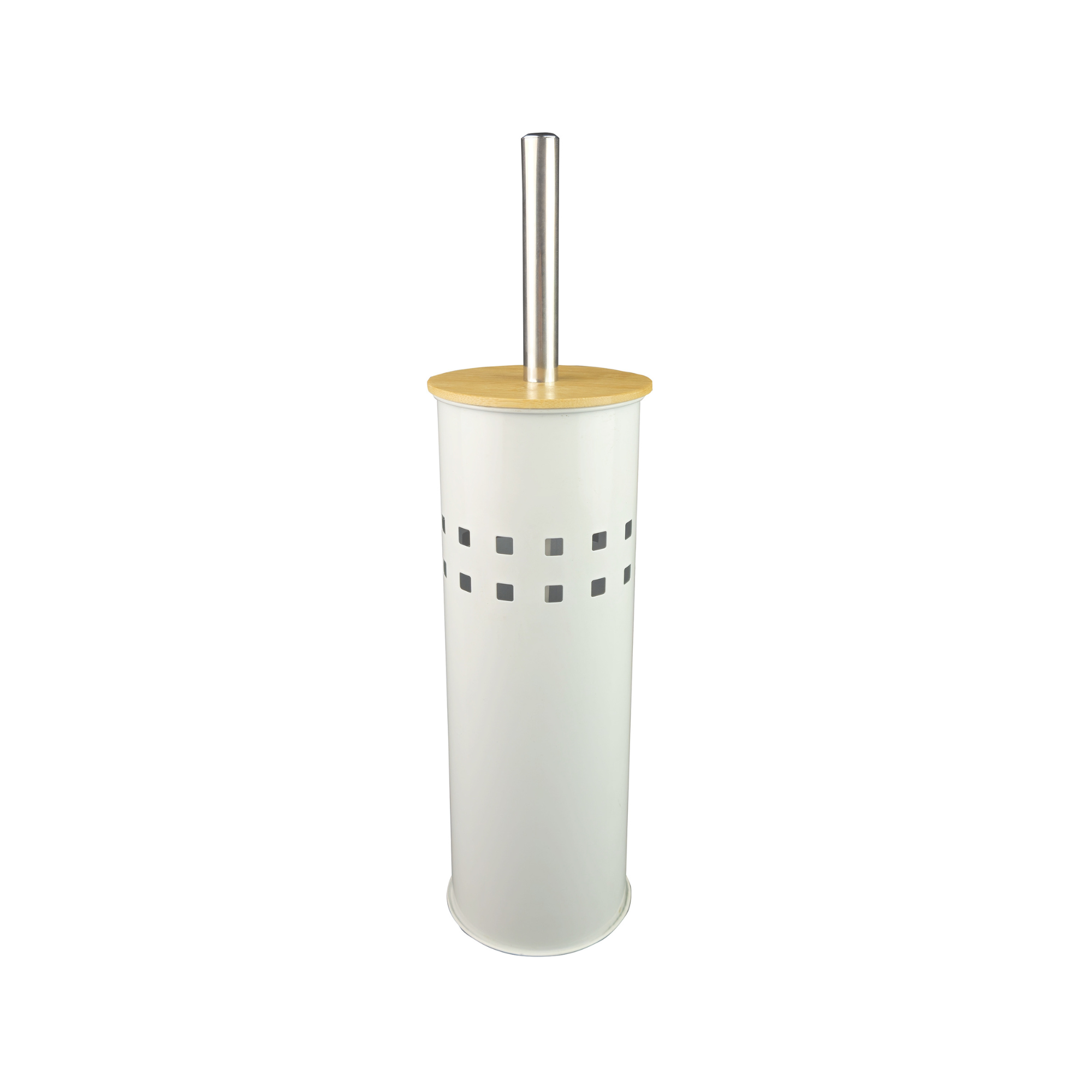 Scopino Per WC Con Supporto In Bambù Bagnoxx – Marrone, 37 Cm Di Altezza – Manico In Acciaio Inox, Design Naturale Sostenibile - 3