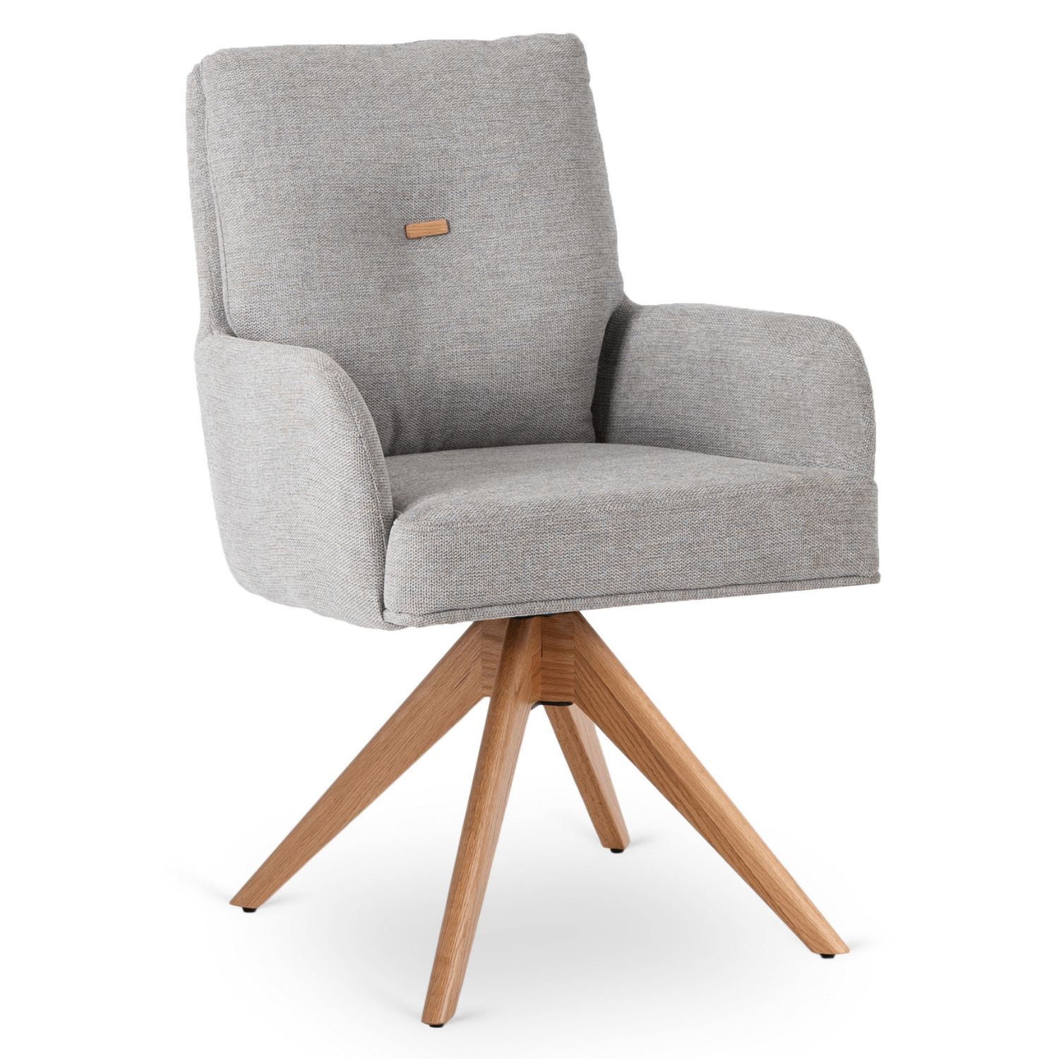 Krzesło Obrotowe Kubełkowe Tapicerowane Do Jadalni Salonu Szary BIANCO