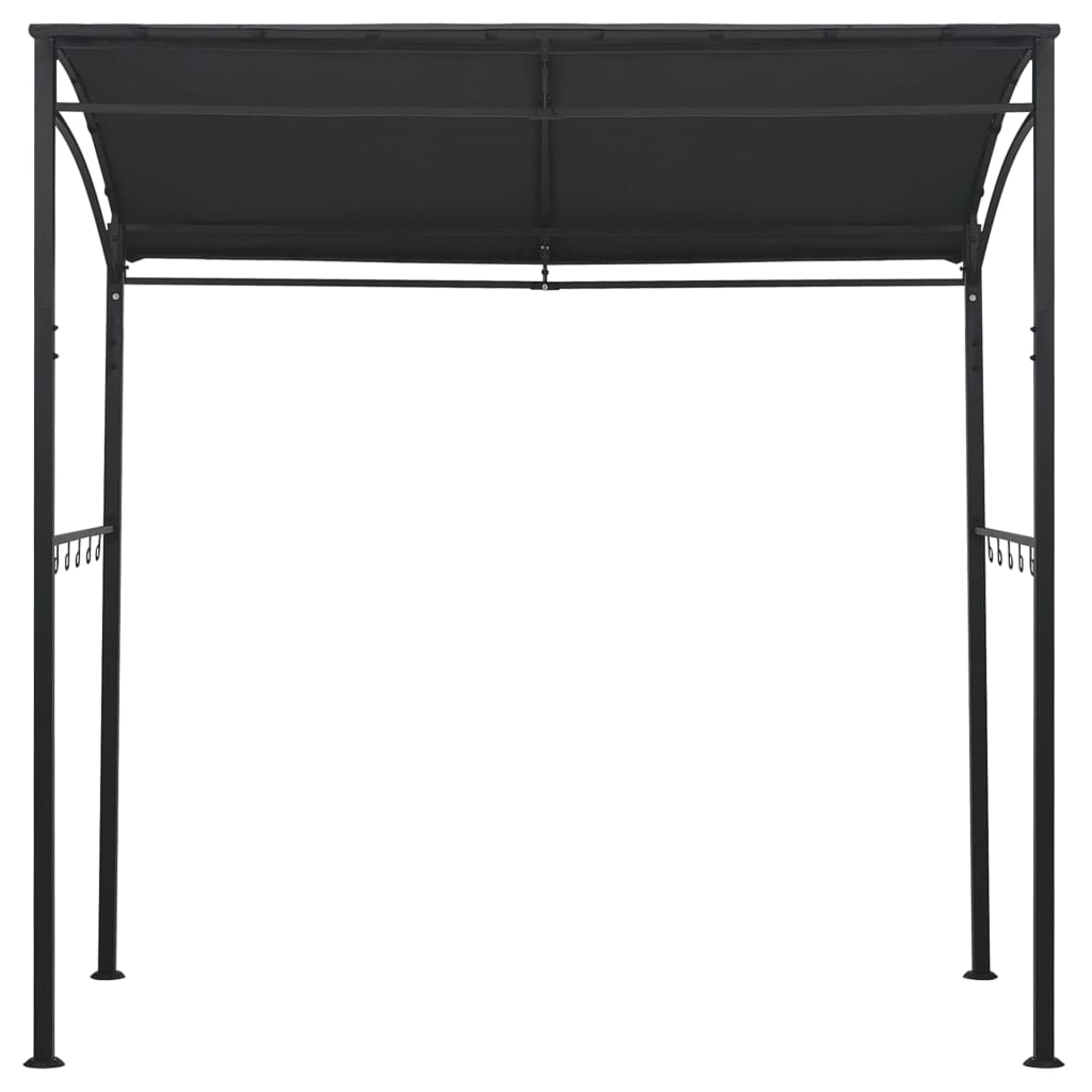 The Living Store - Belvédère de barbecue 215x150x220 cm Anthracite Acier - 4