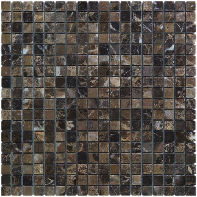 Opakowanie zbiorcze 33 płytek mozaikowych na brązowym papierze Pierre Mail do kuchni i jadalni (łącznie 3 m²) - grubość 8 mm - 3 m²