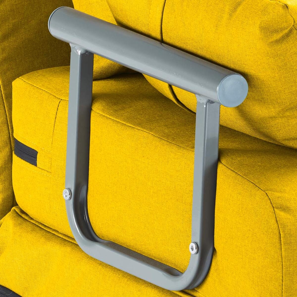 Divano poltrona letto piazza e mezza pieghevole tessuto Deborah Twin - Giallo - 9