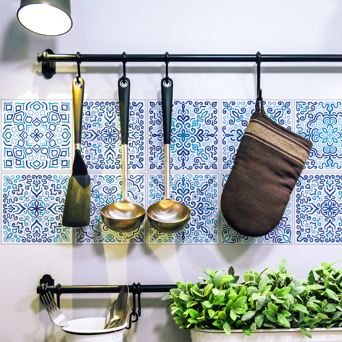 9 adesivi piastrelle azulejos Santino - Sticker adesivo - adesivi murali - 9stickers15x15cm - 4