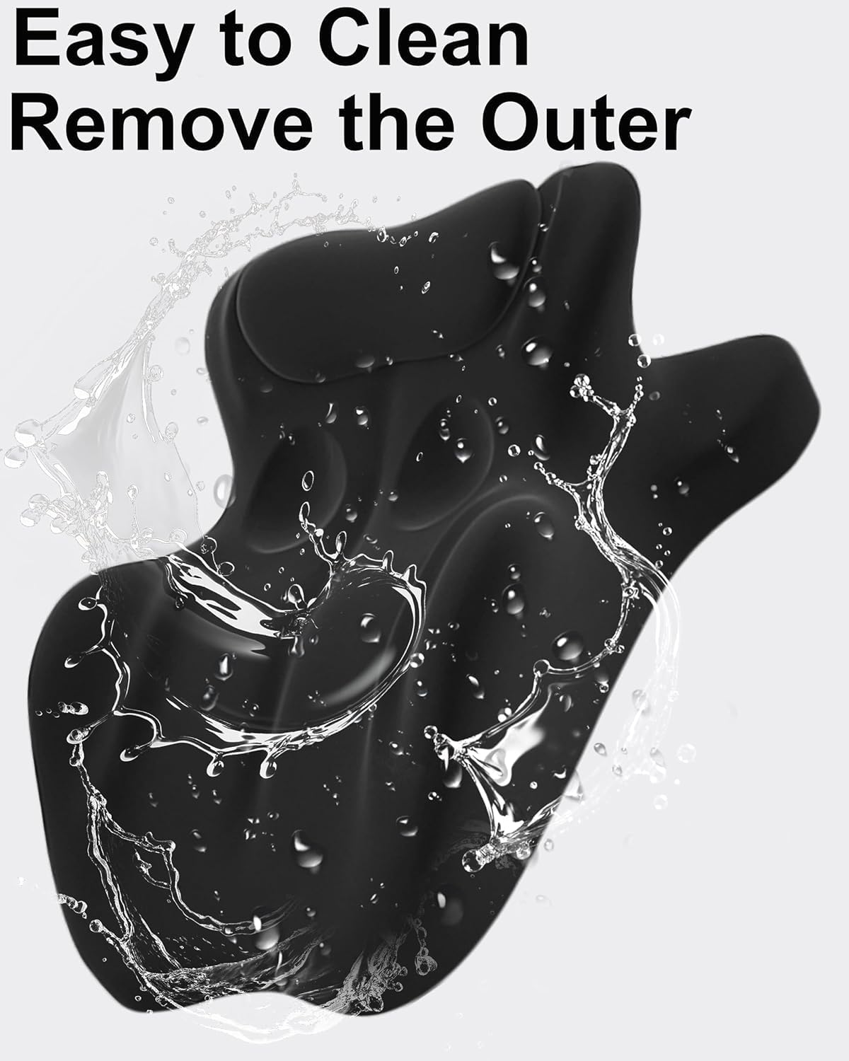 Oreiller ergonomique en mousse à mémoire de forme, oreiller de soutien intime pour couples, oreiller multifonctionnel (noir) - 7
