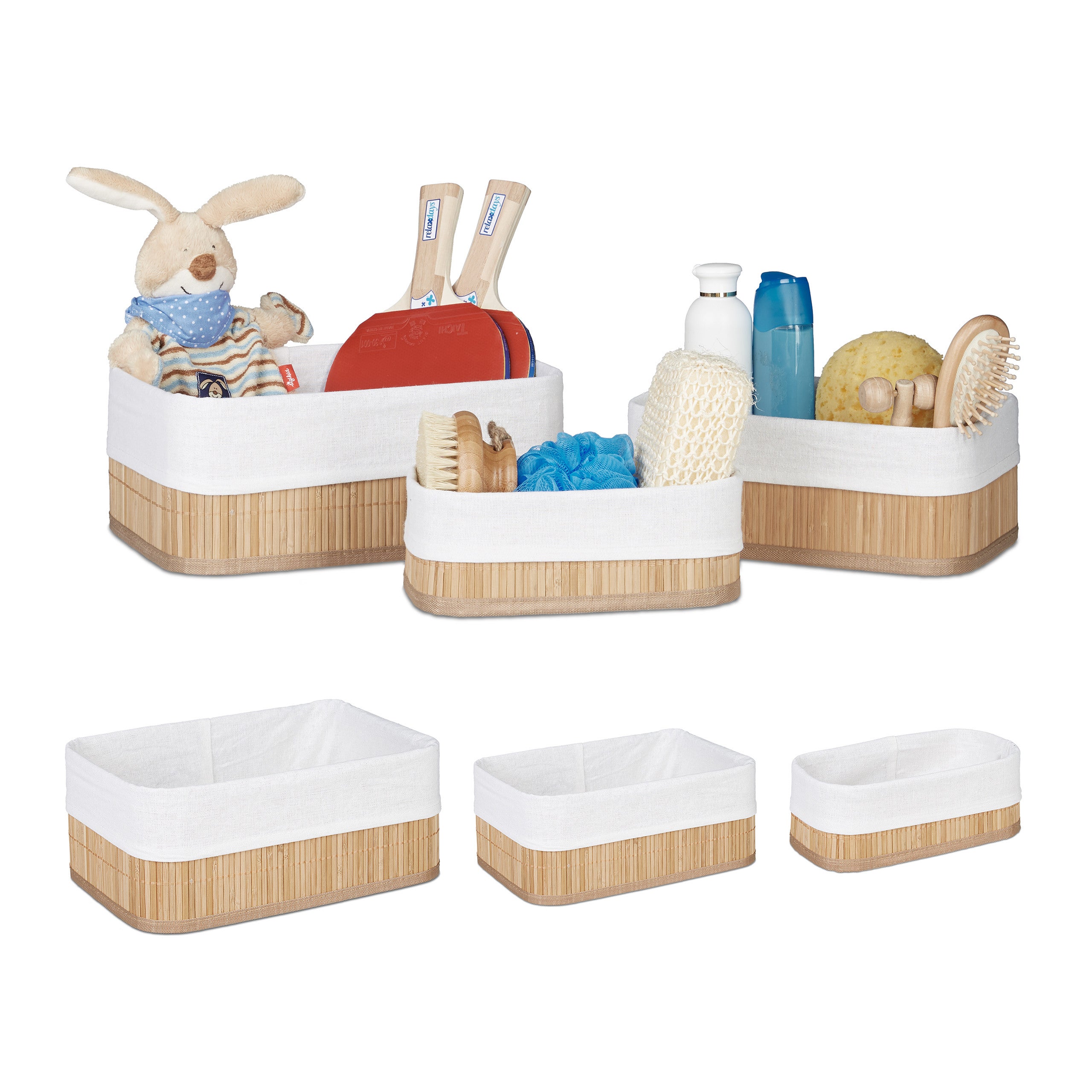 Meuble De Rangement En Bois Avec 2 Niches Mix'ur Bath - Beige - L 45 X P 35 X H 70 Cm
