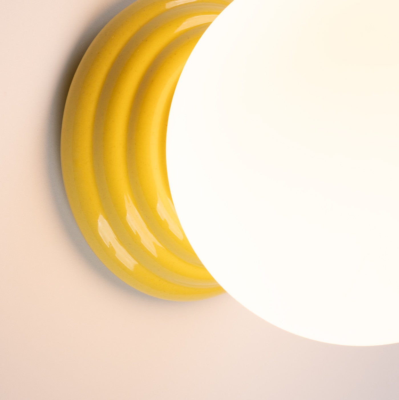 Kinkiet ścienny ceramiczny szkliwiony ZORI żółty 1xG9x15W ceramika / gips wym:12x12x16cm IP44 Sollux Lighting - 5