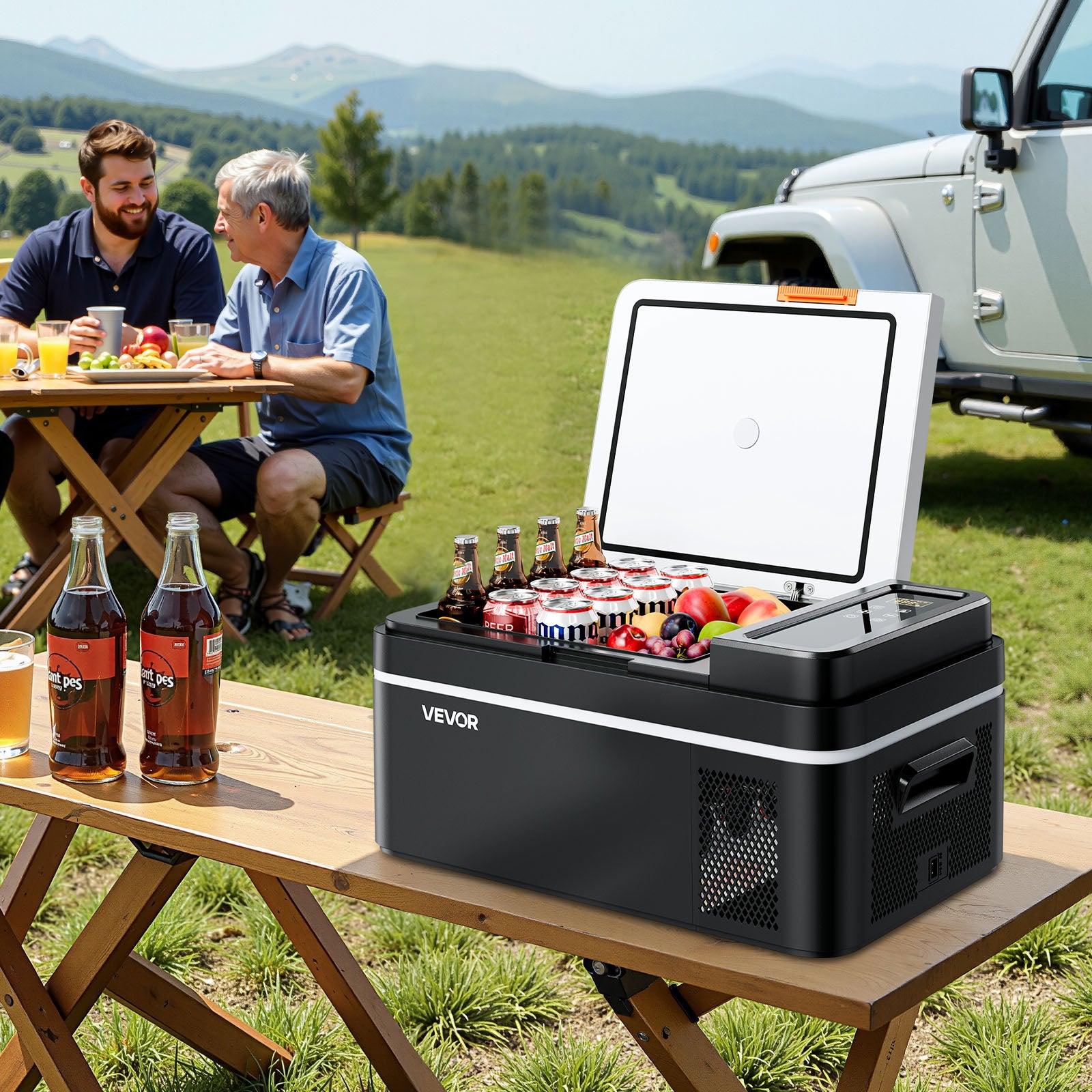 Glacière Électrique Compression Voiture VEVOR 20 L, Contrôle via APP,12/24 V DC et 100-240 V AC, -20 °C à 20 °C pour Camping Voyage Plage Bateaux - 8