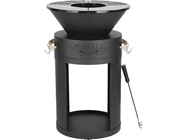 Barbecue plancha brasero a charbon et bois 