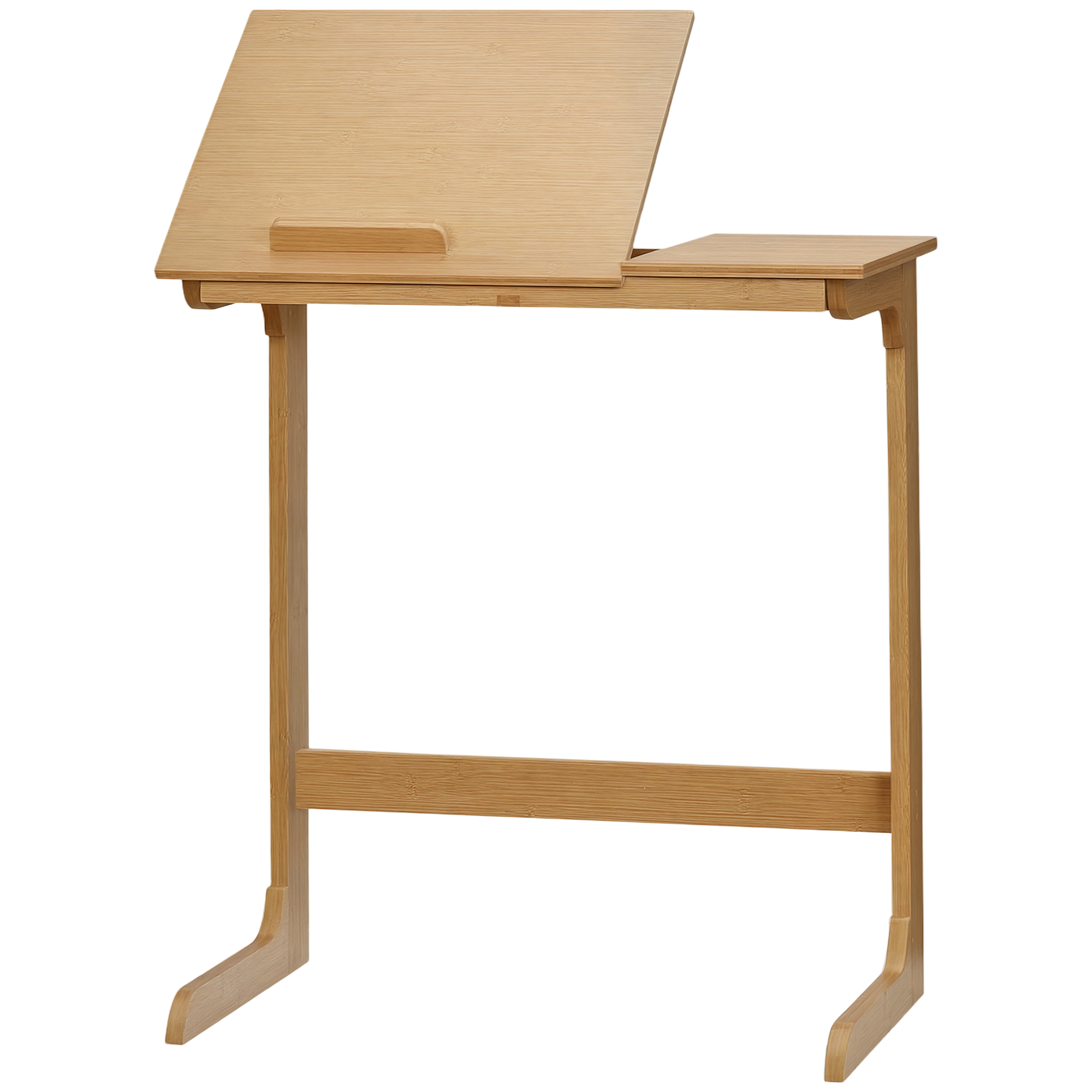 Tavolino con piano in vetro rimovibile e ripiano in rattan tavolino con struttura in bambu