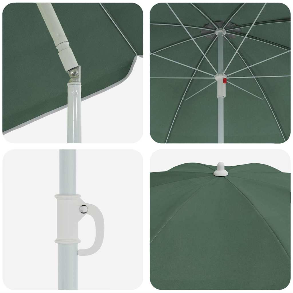 Parasol en polyester 170T vert pour la terrasse - 5