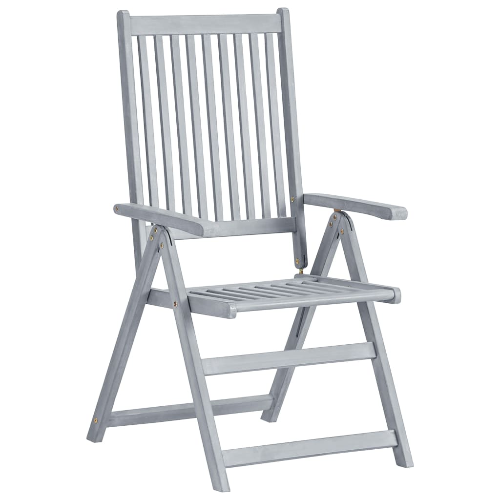 Chaises inclinables de jardin 4 pcs avec coussins Bois d'acacia 32 - 3