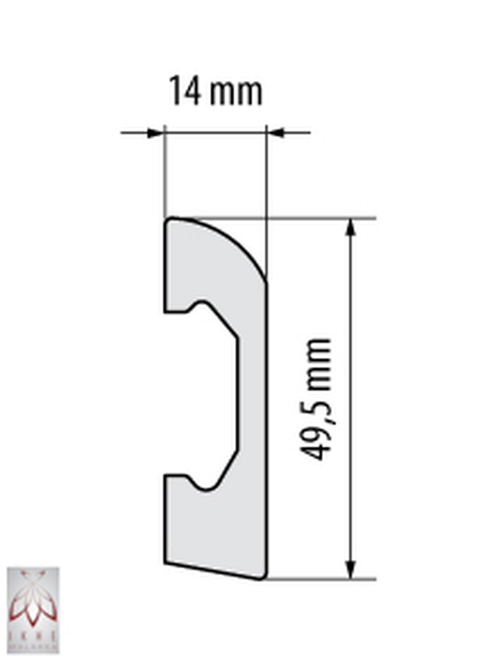 Plinthes 1 pièce / 2 mètres plinthe plinthe - blanc - matériau dur - décoration - mur - sol - plafond DP3 - 3