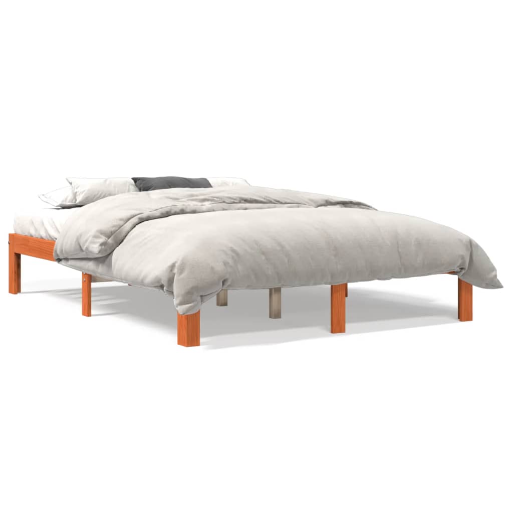 Łóżko Drewniane Rama Łóżka Sofa Brązowe Do Sypialni Pokoju 120x190 cm