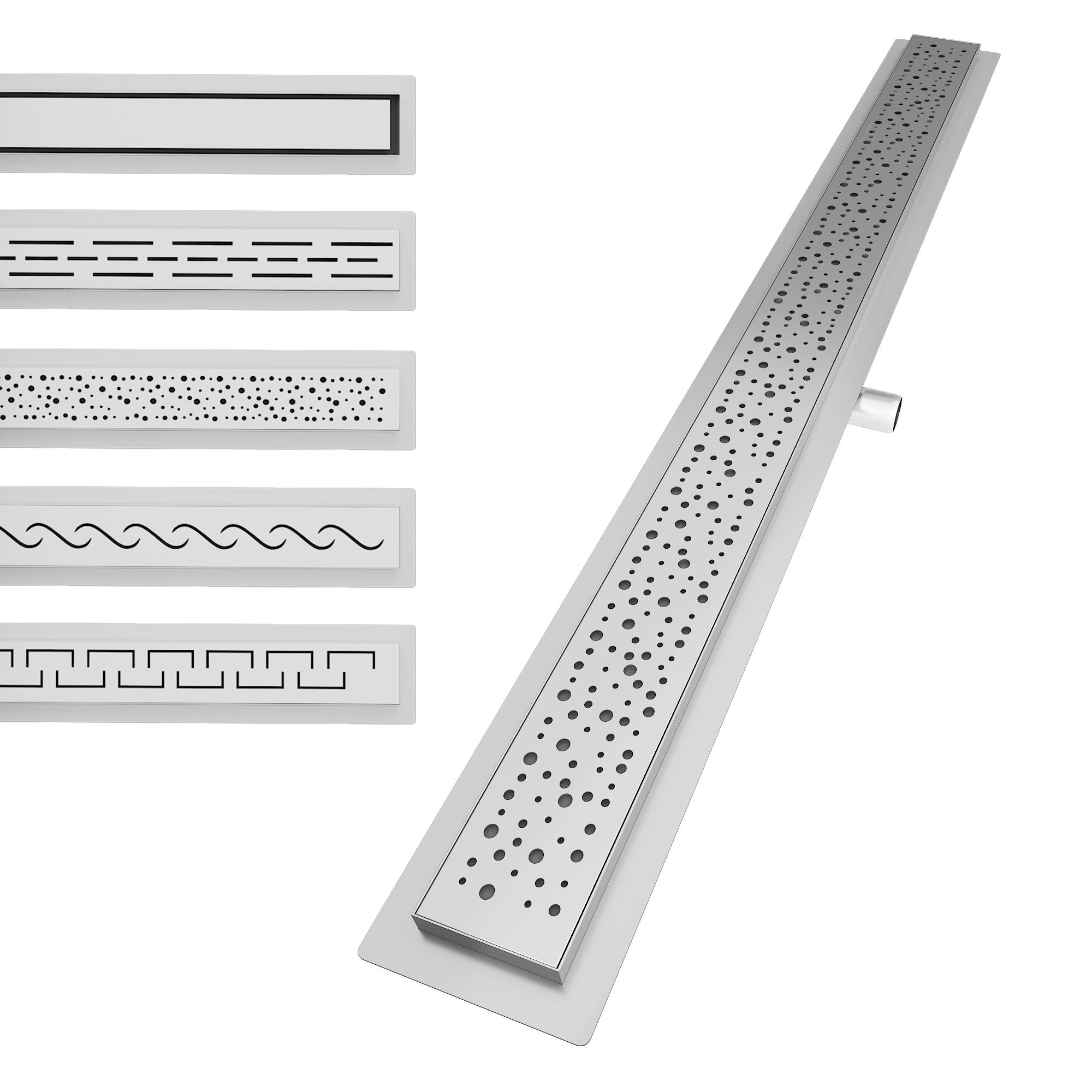 Aquamarin® Caniveau de Douche - Linéaire, Rectangulaire, Acier ...