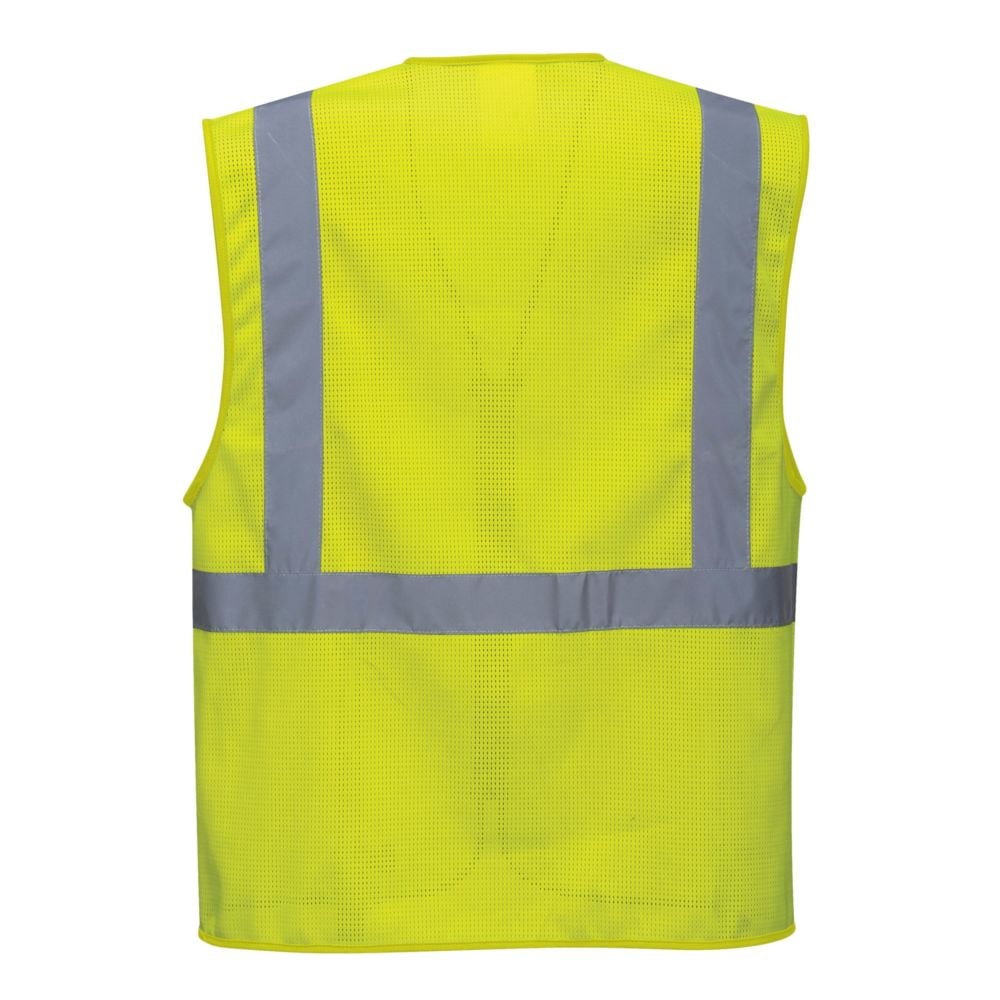 Gilet haute visibilité zippé respirant Portwest Meshair Athène Jaune XL - 2