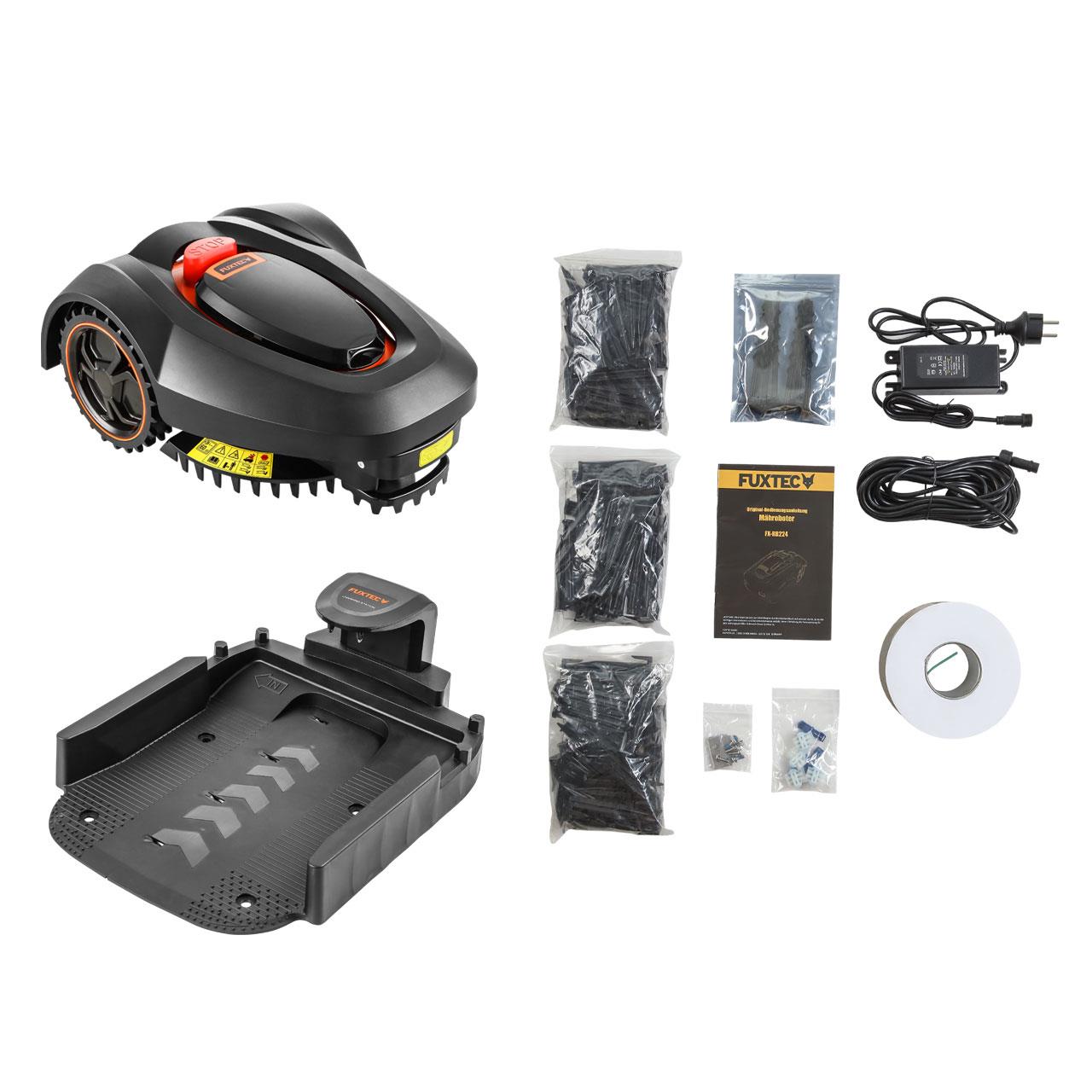 Robot tondeuse - FUXTEC FX-RB218 jusqu'à 600m² - capteur de pluie et de choc - 4