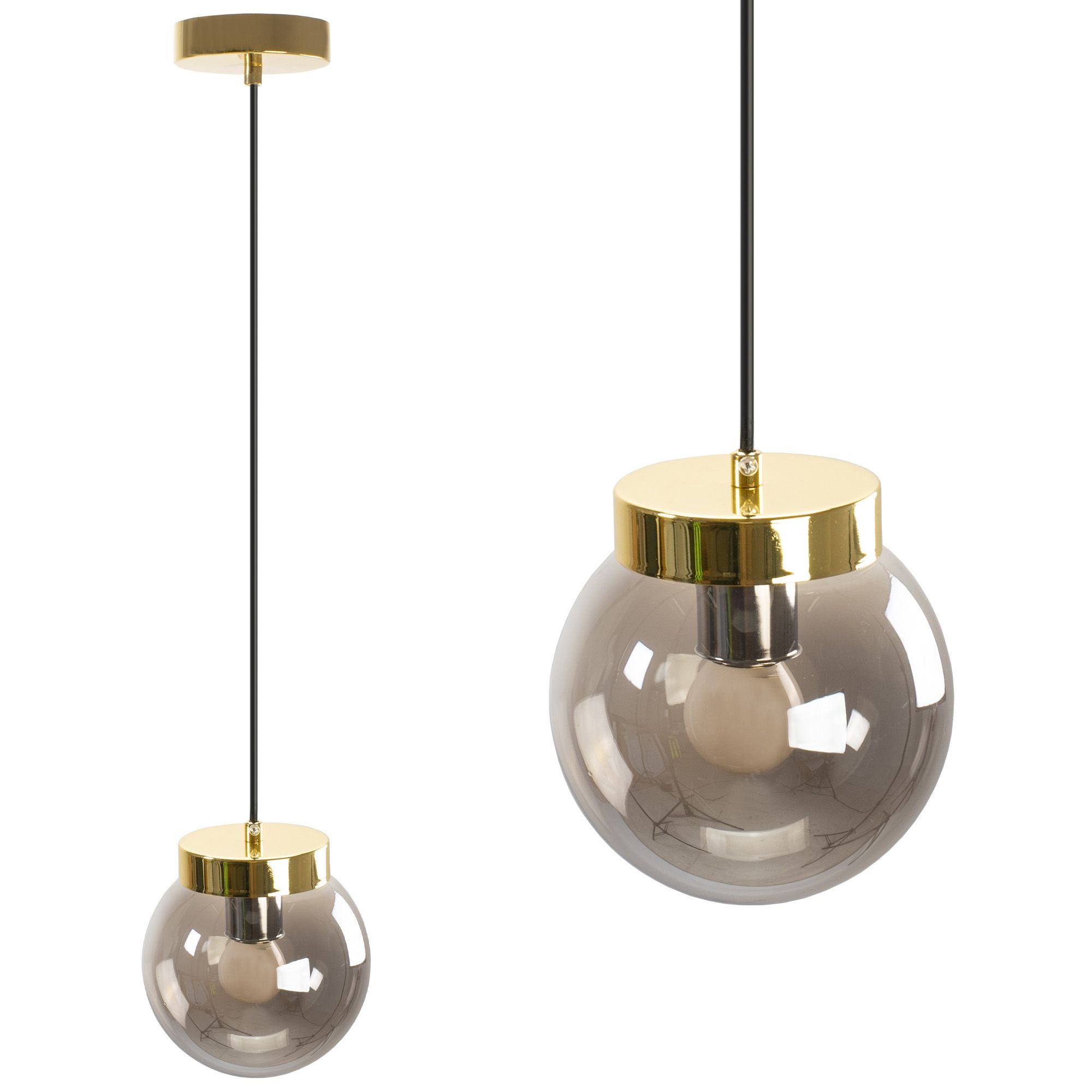 Lampa Sufitowa Wisząca Toolight App1151-1Cp Złoty Szary